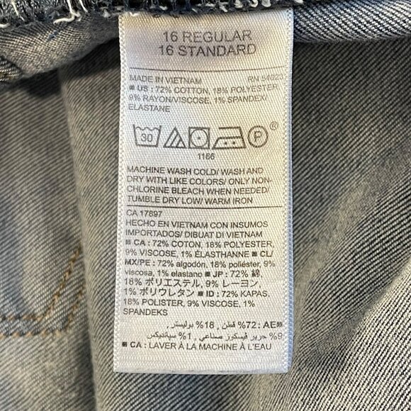 Old Navy Rockstar Mid Rise Jeans Women's Plus Size 16 Elastic Waist CUT HEMS - Picture 5 of 10